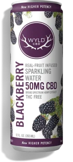 blackberry sparkling water, wyld sparkling water